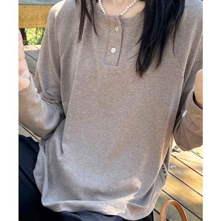 ヘンリーネック長袖Tシャツ | aimoha  | 詳細画像12 