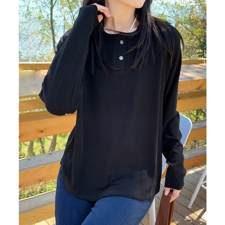 ヘンリーネック長袖Tシャツ | aimoha  | 詳細画像5 