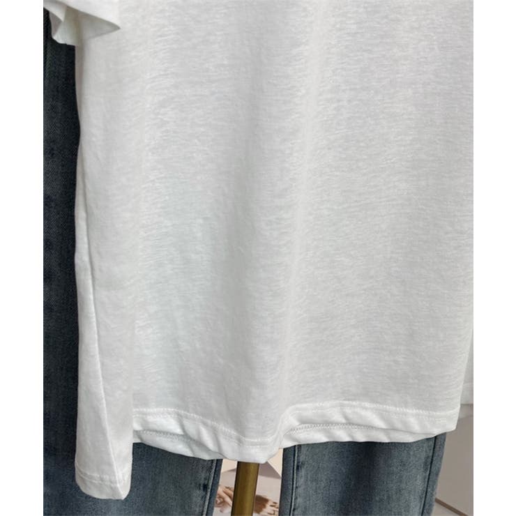 ロゴデザインシンプル半袖Tシャツ | aimoha  | 詳細画像11 