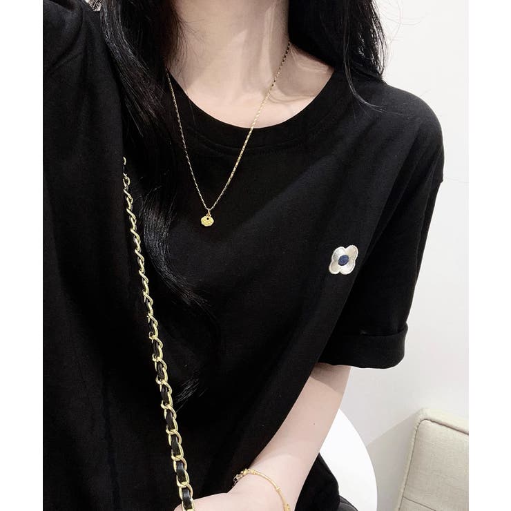 ロゴデザインシンプル半袖Tシャツ | aimoha  | 詳細画像19 