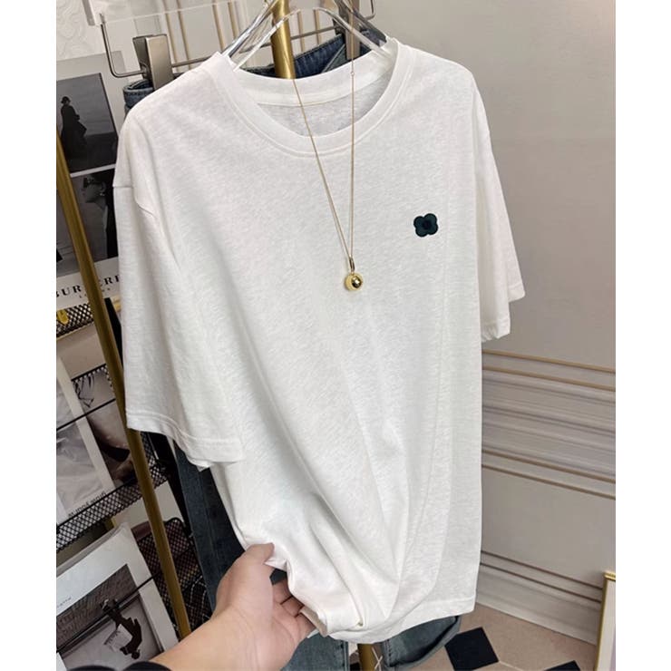 ロゴデザインシンプル半袖Tシャツ | aimoha  | 詳細画像9 