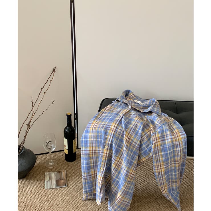 ビッグシルエット チェックシャツ チュニック | aimoha  | 詳細画像18 