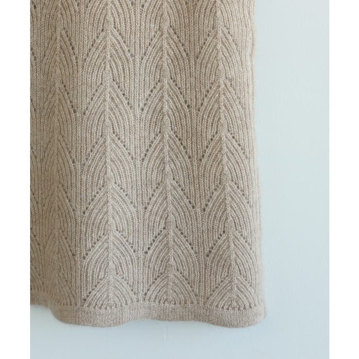 【DECADE CLASSIC】カシミヤ100％ 葉柄スカート | DECADECLASSIC | 詳細画像3 