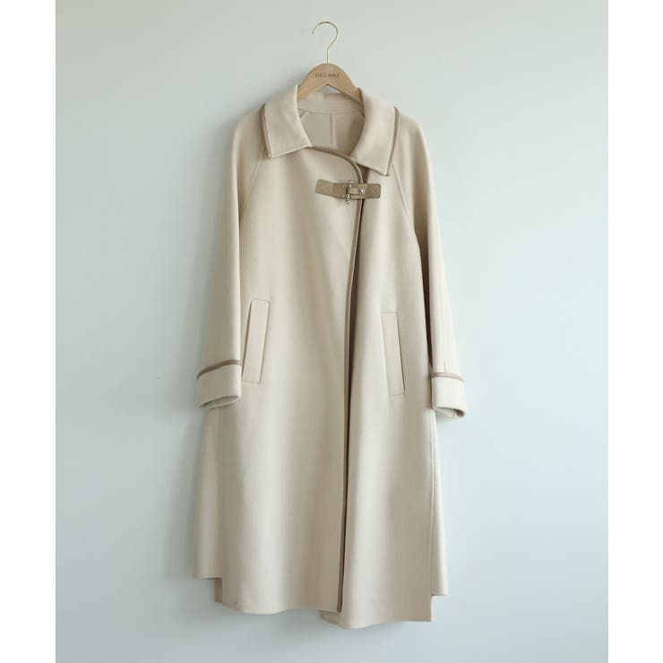 ホワイト | 【DECADE CLASSIC】ステンカラーフレアオーバーコート | DECADECLASSIC
