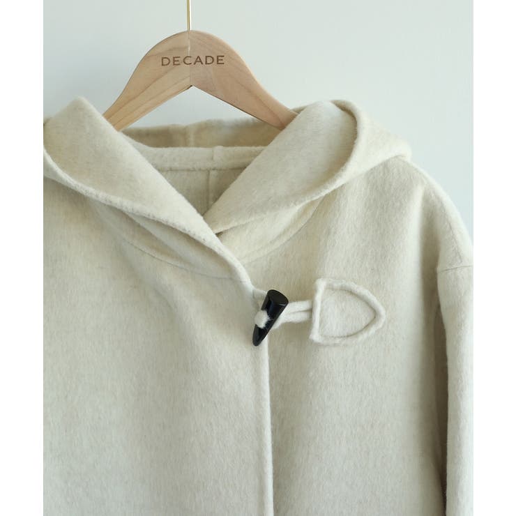 DECADE CLASSIC】フードつきウールコート[品番：XT000009690