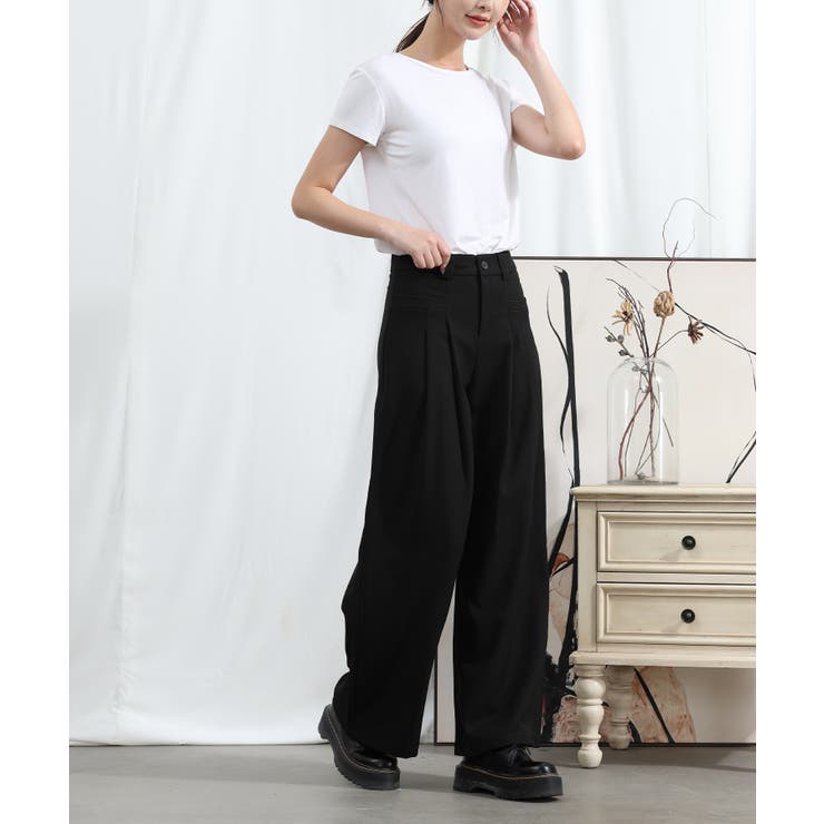 aimoha/ストレートレッグワイドレッグパンツ | aimoha  | 詳細画像1 