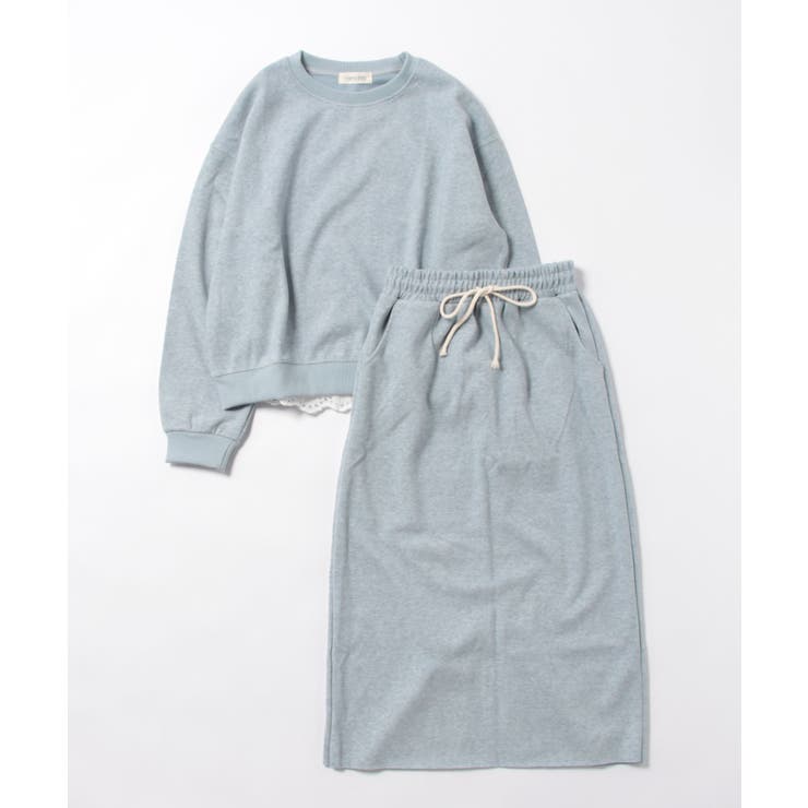 レースデザインセットアップ スウェット＋ロングスカート | aimoha  | 詳細画像33 