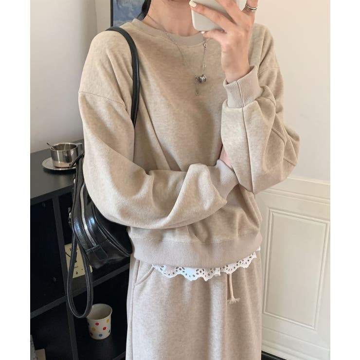 レースデザインセットアップ スウェット＋ロングスカート | aimoha  | 詳細画像10 