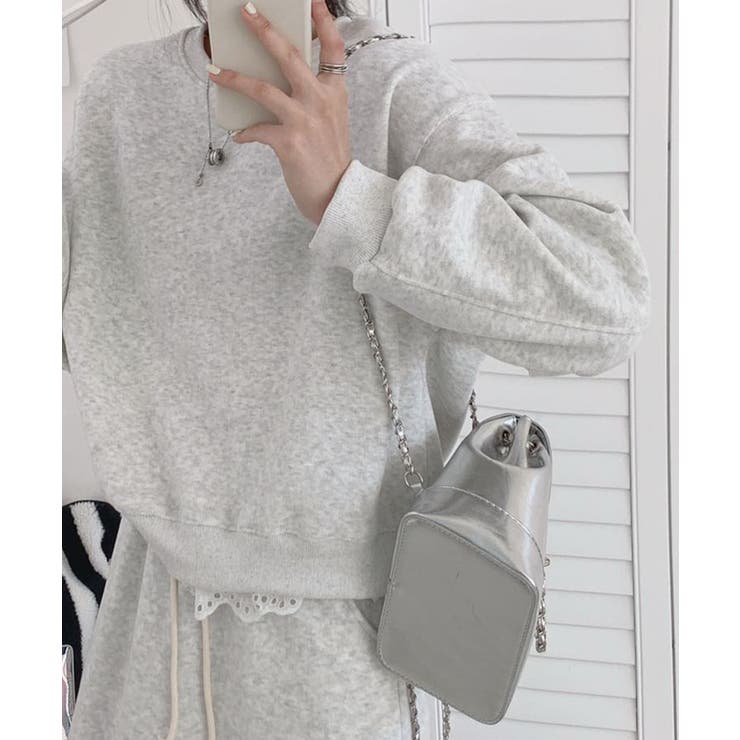 レースデザインセットアップ スウェット＋ロングスカート | aimoha  | 詳細画像15 