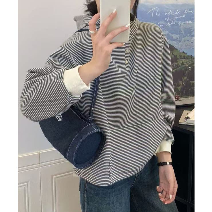 チェックデザインボタンフーディ | aimoha  | 詳細画像19 