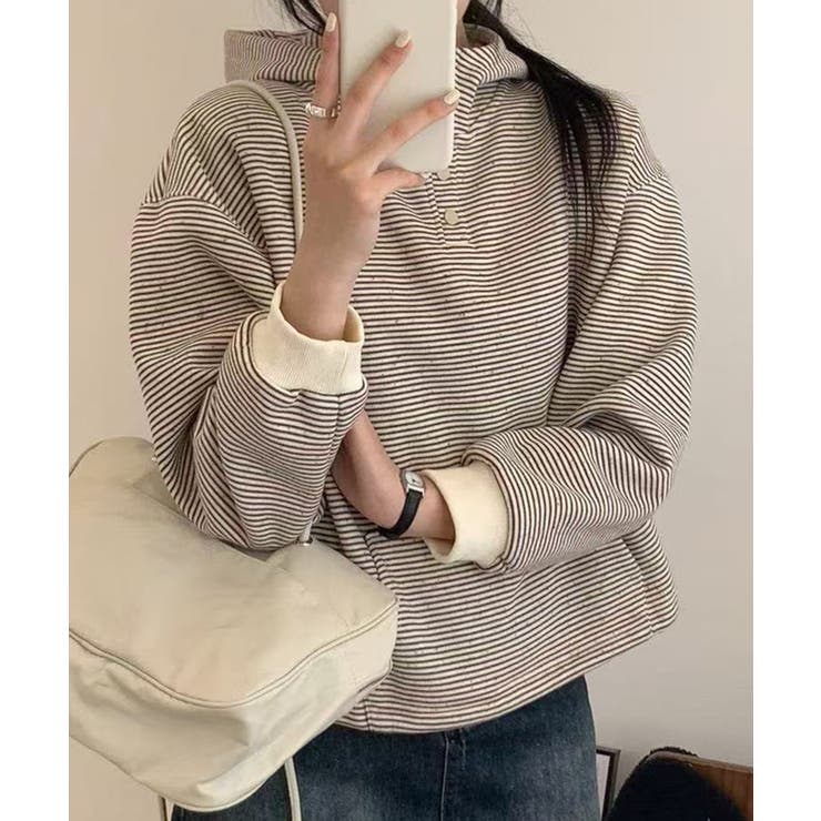 チェックデザインボタンフーディ | aimoha  | 詳細画像20 