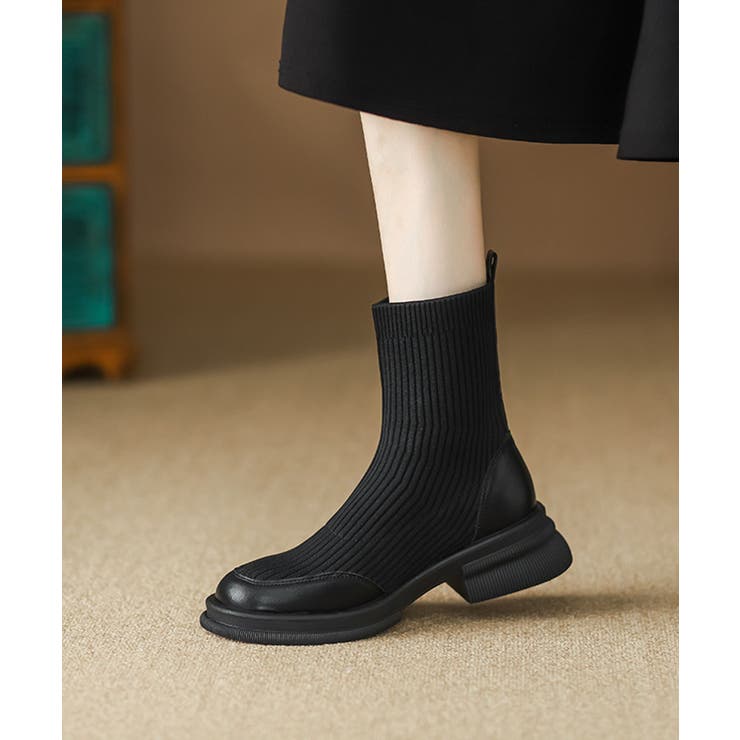 【shoes365】リブニットブーツ【AW】 | aimoha  | 詳細画像8 