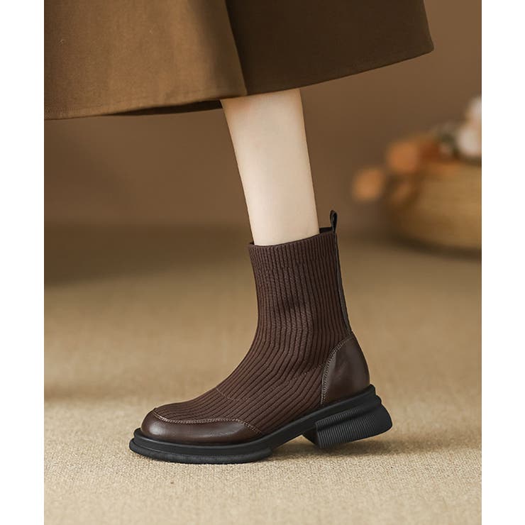 【shoes365】リブニットブーツ【AW】 | aimoha  | 詳細画像3 