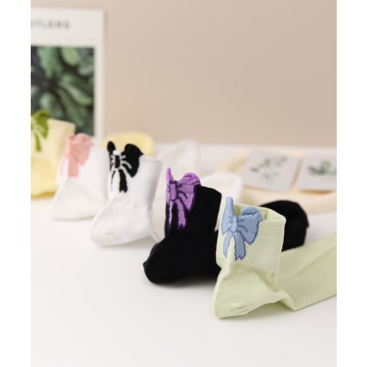 【mosox】リボンデザインソックス5足セット | aimoha  | 詳細画像1 