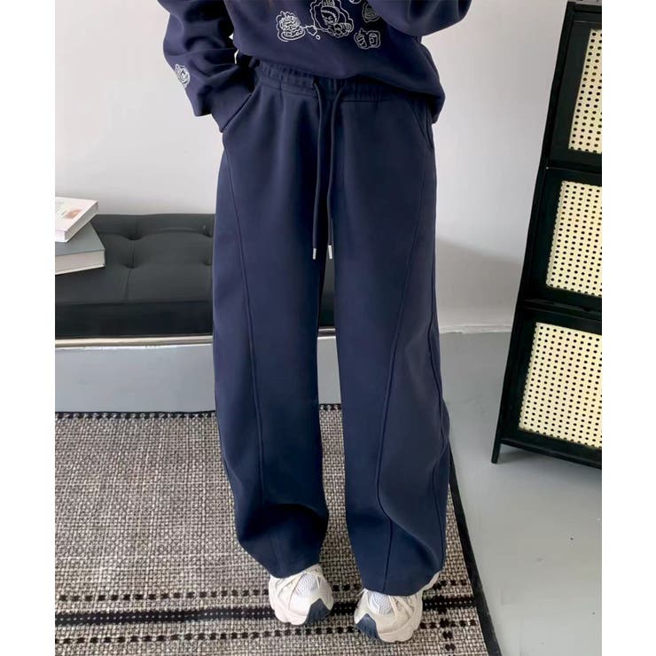 ネイビー | ジョガーシルエット スウェットパンツ | aimoha 