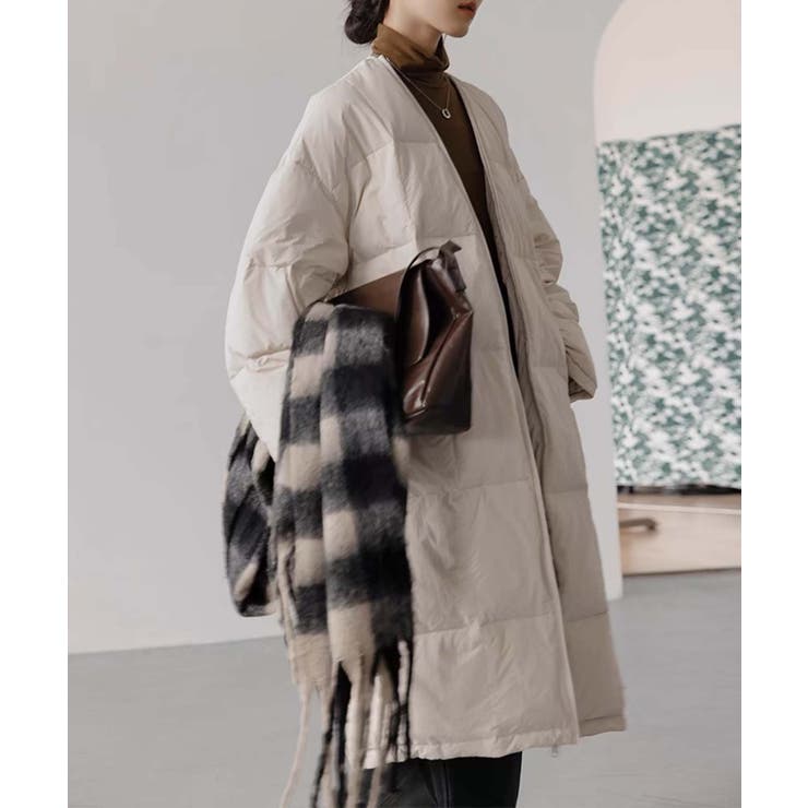 【Banico】ネックウォーマー付きロングダウンジャケット | aimoha  | 詳細画像11 