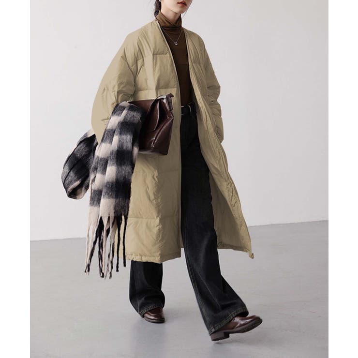 【Banico】ネックウォーマー付きロングダウンジャケット | aimoha  | 詳細画像3 