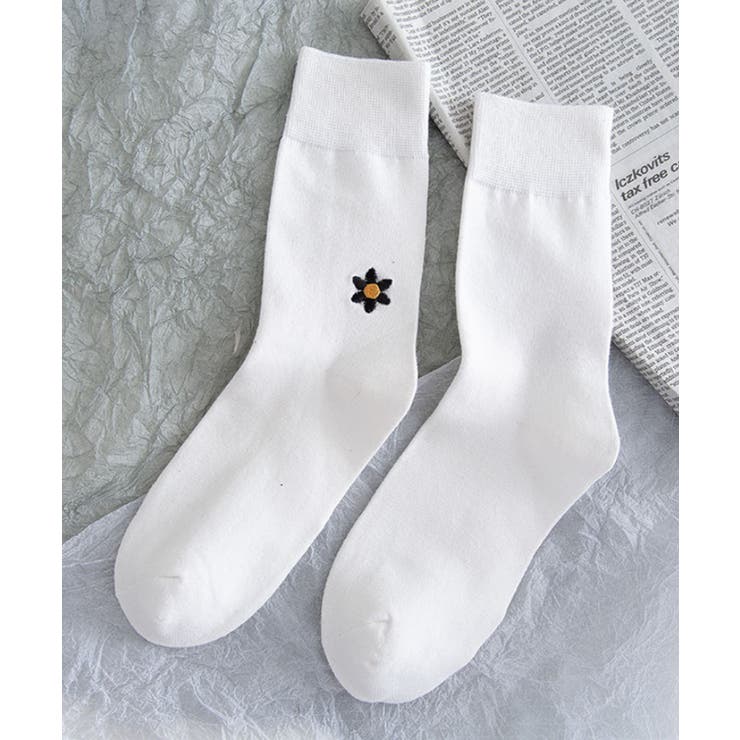 新品 エイムレオンドレ 刺繍 ワンポイントラインソックス AIMÉ LEON DORE 刺繍ワンポイント ラインソックス 3足セット