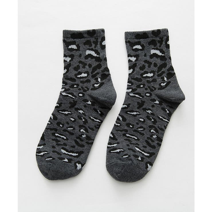 ASH レオパードパターン ソックススニーカー　エアソール adidas LEOPARD CREW SOCKS 2 PAIRS ブロンズストレータ