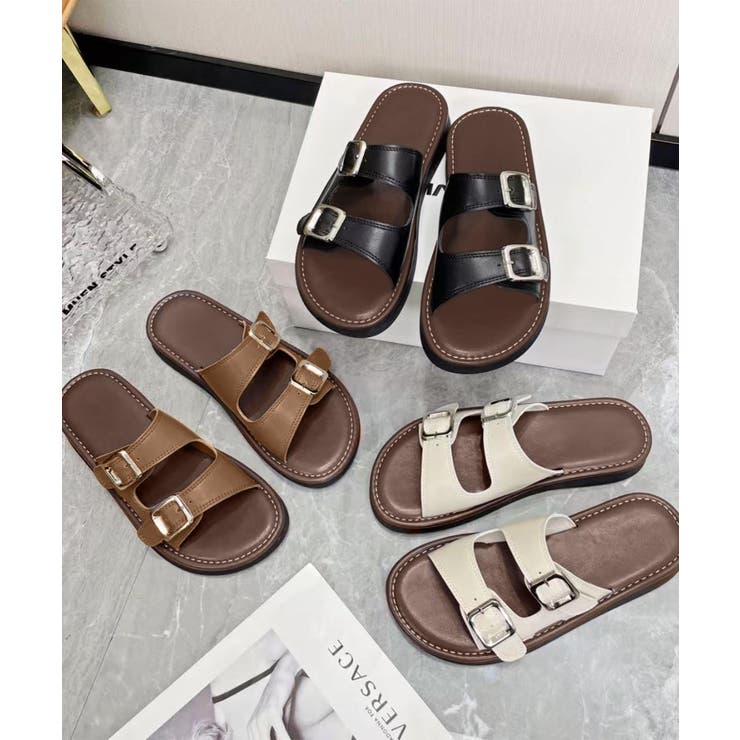 ダブルバックルサンダル | aimoha  | 詳細画像1 