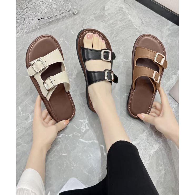 ダブルバックルサンダル | aimoha  | 詳細画像3 