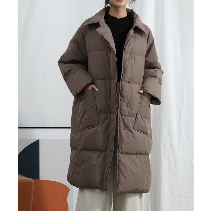 Banico】襟つきロングダウンジャケット[品番：XT000011296]｜aimoha