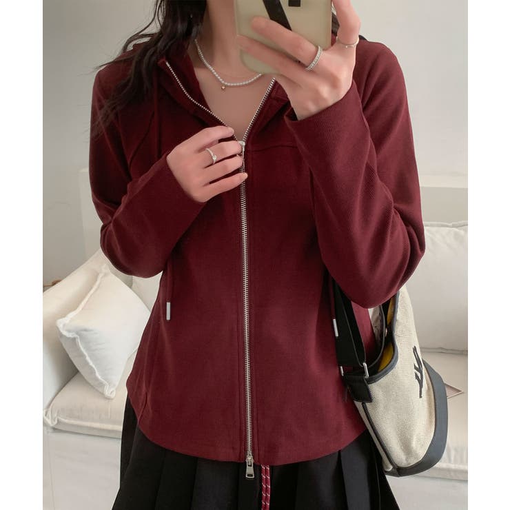 フード付きジップアップパーカー | aimoha  | 詳細画像15 