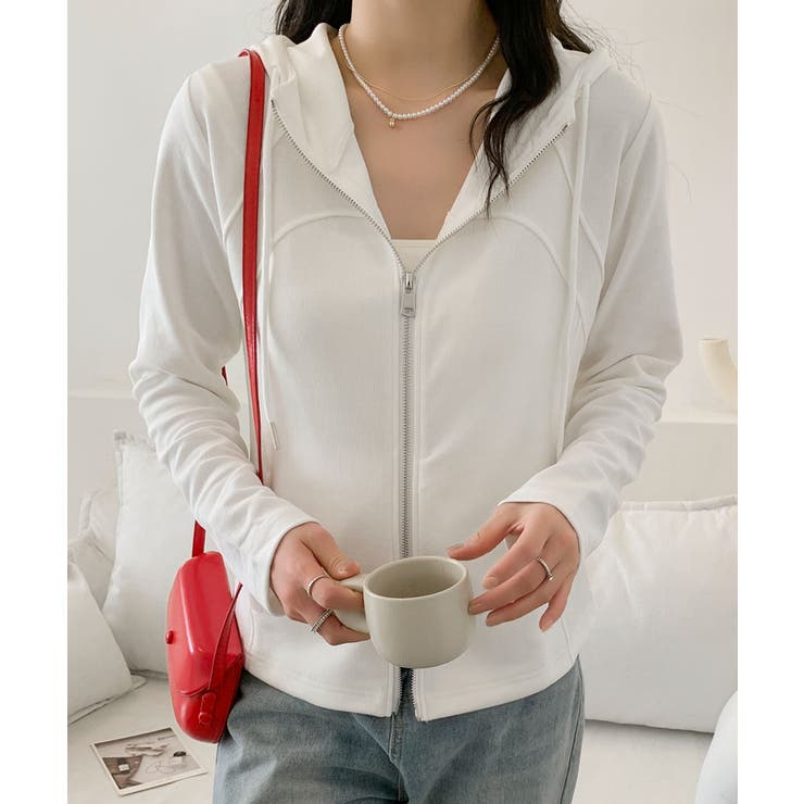 フード付きジップアップパーカー | aimoha  | 詳細画像3 