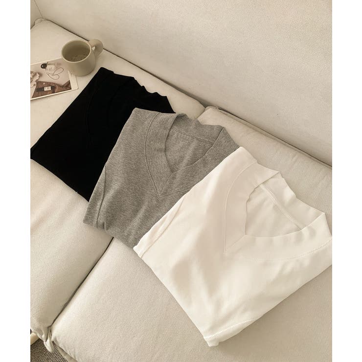 Vネックリブニット | aimoha  | 詳細画像20 