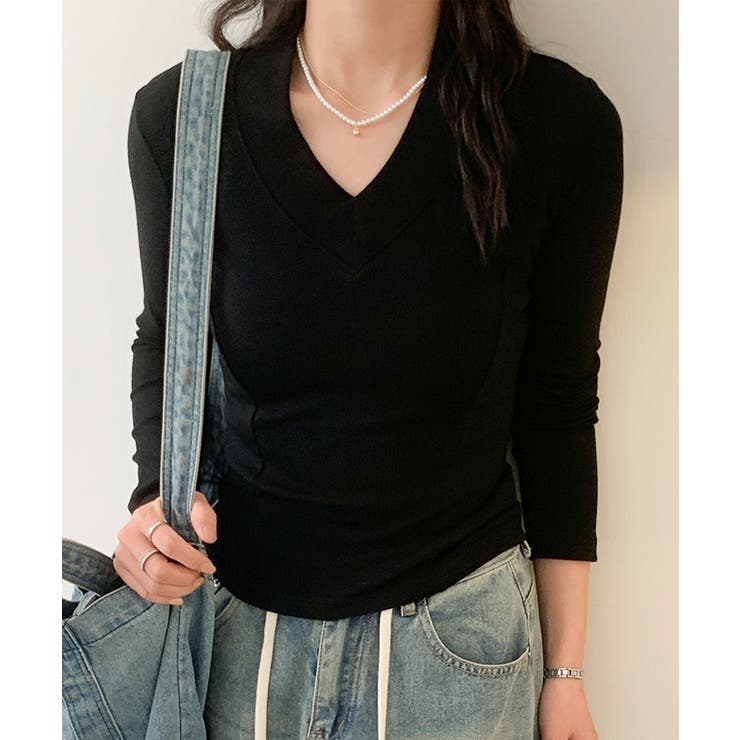 argue ネックレスとリブニット argue ネックレスとリブニット argue ネックレスとリブニット