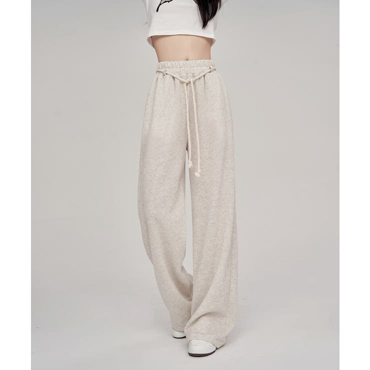 スウェットワイドパンツ ロング丈 春夏秋冬 | aimoha  | 詳細画像5 