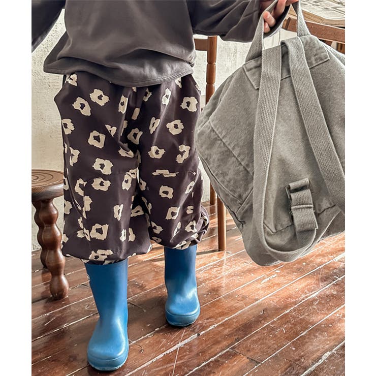 【aimoha-KIDS-】韓国子供服 可愛い花総柄裾絞りパンツ | aimoha kids | 詳細画像9 