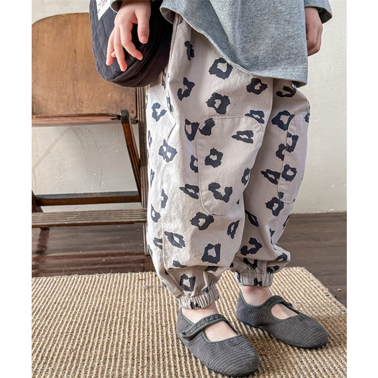 【aimoha-KIDS-】韓国子供服 可愛い花総柄裾絞りパンツ | aimoha kids | 詳細画像2 