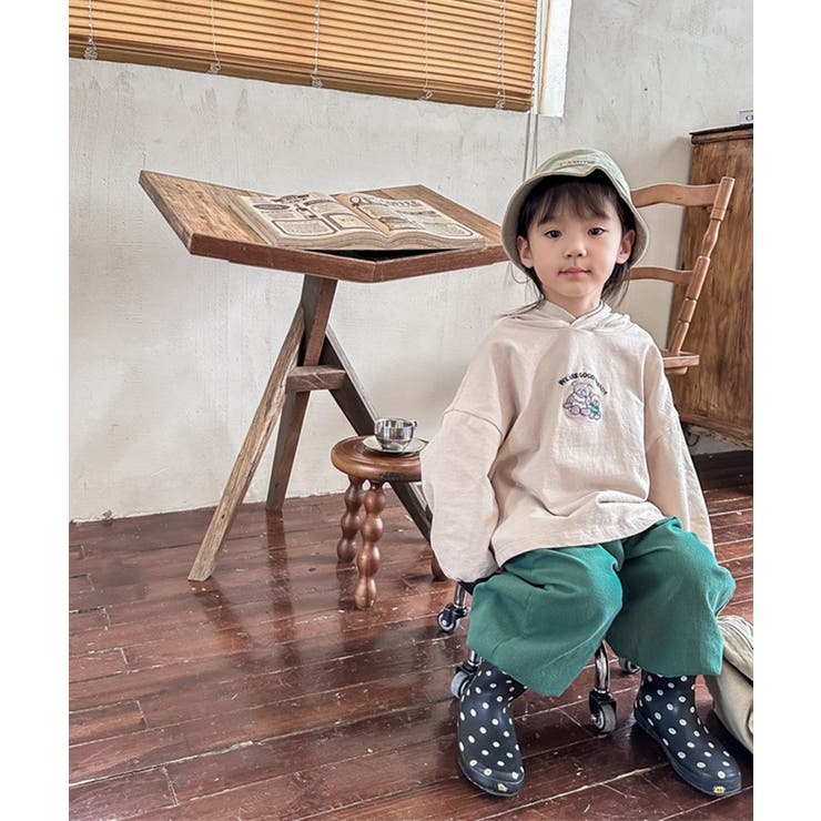 グリーン】【aimoha-KIDS-】韓国子供服 ワンポイント刺繍入りバルーンパンツ[品番：XT000006393]｜aimoha  kids（アイモハキッズ）のキッズファッション通販｜SHOPLIST（ショップリスト）