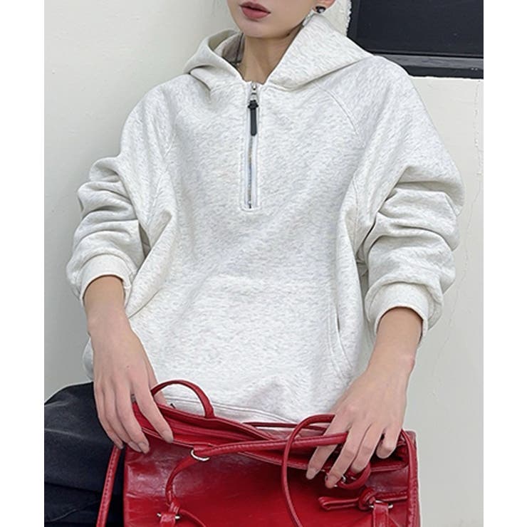 ハーフジップフーディ ハーフジップ | aimoha  | 詳細画像2 