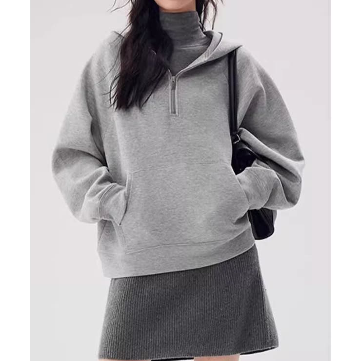 ハーフジップフーディ ハーフジップ | aimoha  | 詳細画像6 