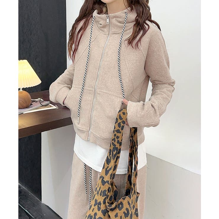 シンプルデザインジップアップセットアップ | aimoha  | 詳細画像6 