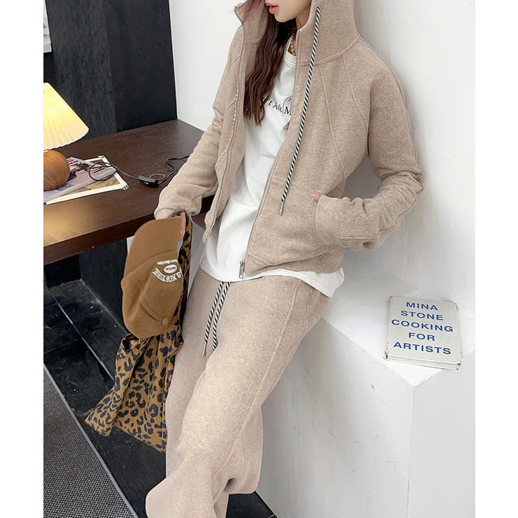 シンプルデザインジップアップセットアップ | aimoha  | 詳細画像8 