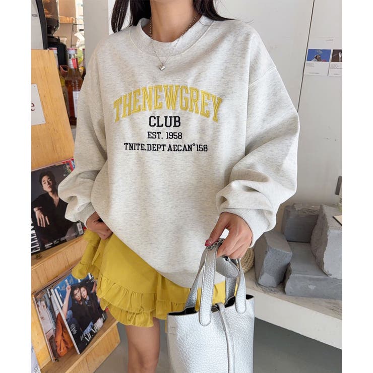 ライトグレー | ロゴスウェットプルオーバー | aimoha 