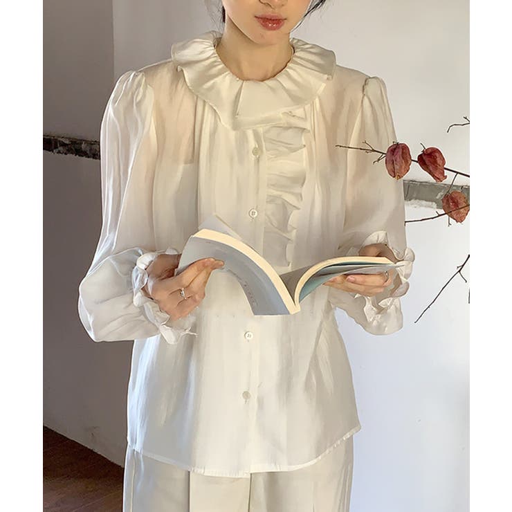 【Banico】デザイン長袖シャツ | aimoha  | 詳細画像9 