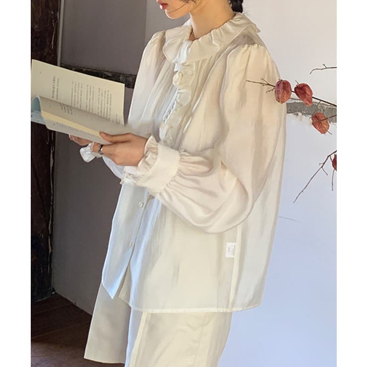 【Banico】デザイン長袖シャツ | aimoha  | 詳細画像4 