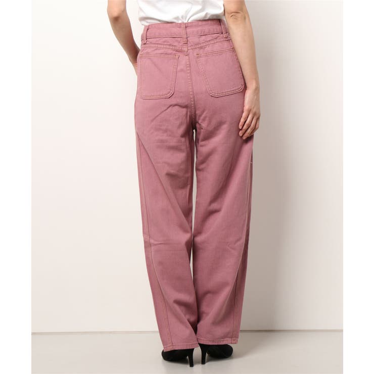 Jasmine Grandiflorumピンクワイドデニム 韓国ファッション[品番