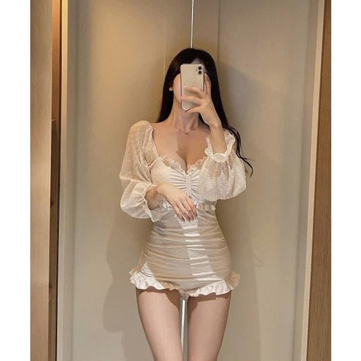 長袖ガーリースイムウェア 水着 全2色 | aimoha  | 詳細画像8 