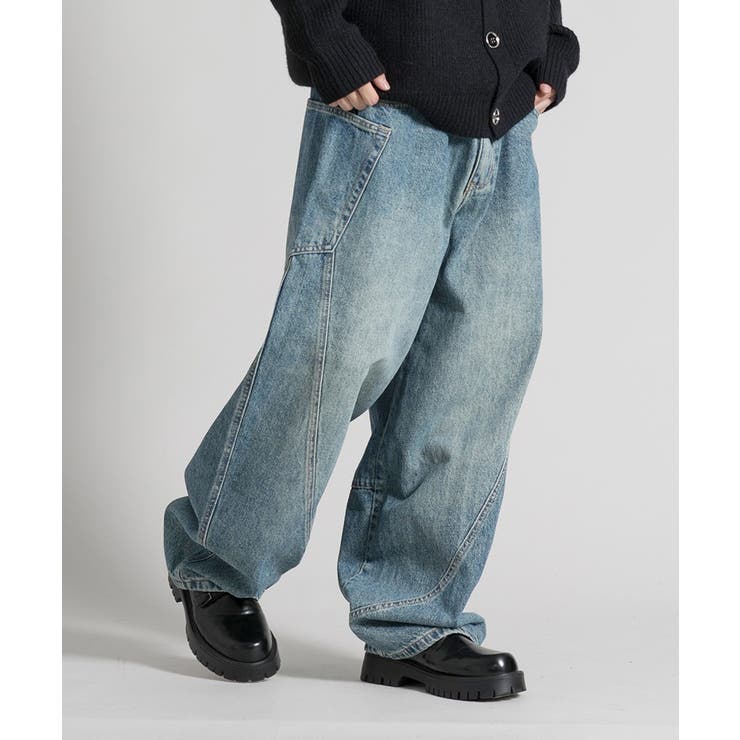 ブルー | 【aimoha neo】CurveCut Denimデニムパンツ | aimoha men