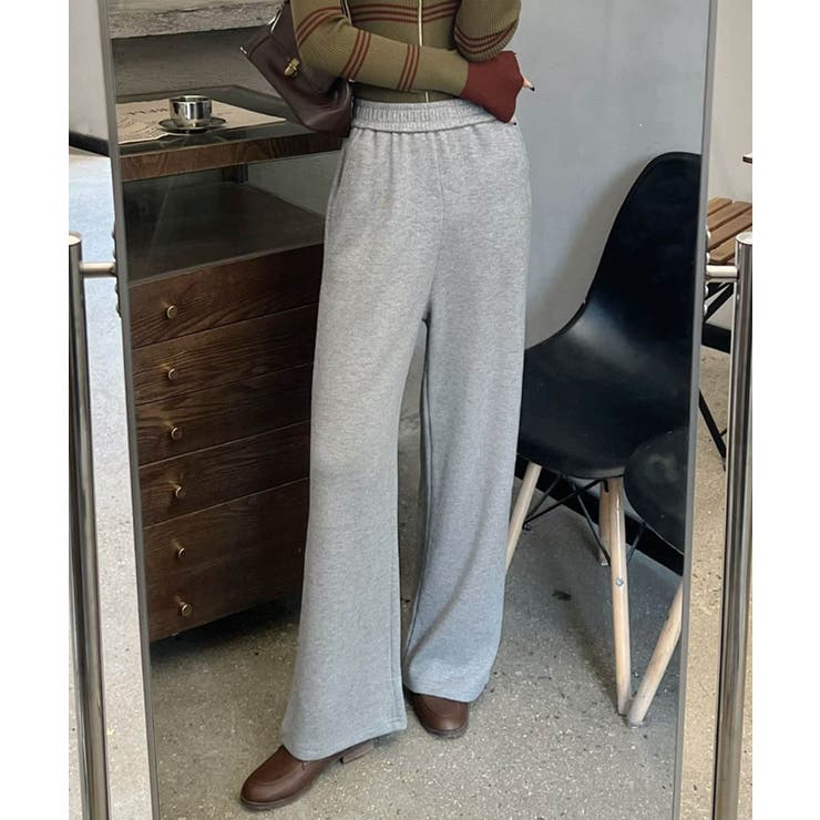 グレー | 【DECADE CLASSIC】ミックス素材ワイドパンツ | DECADECLASSIC