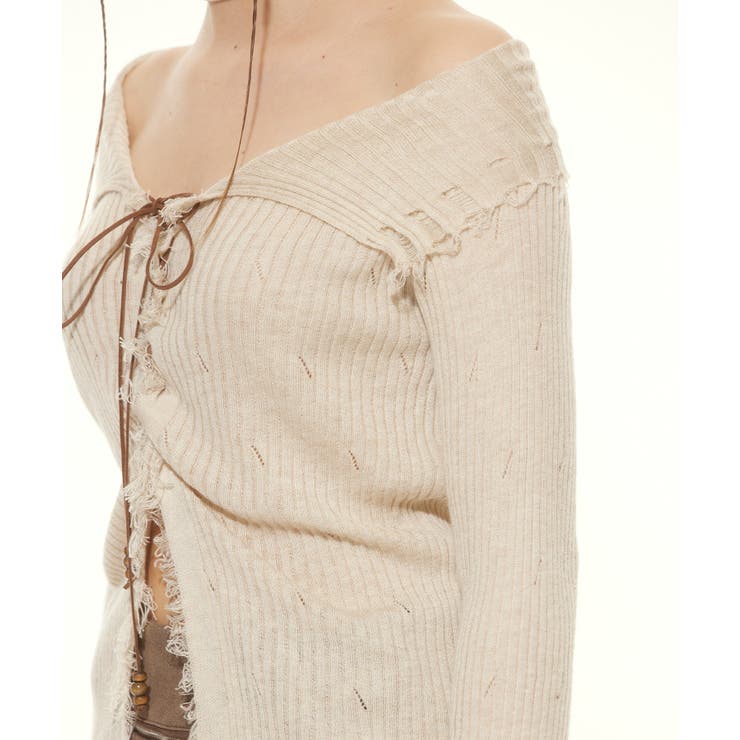 【HOOK】for girls ダメージ編み上げニットソー | HOOK | 詳細画像12 