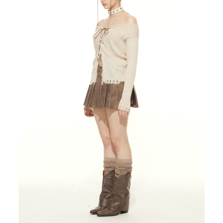 【HOOK】for girls ダメージ編み上げニットソー | HOOK | 詳細画像23 