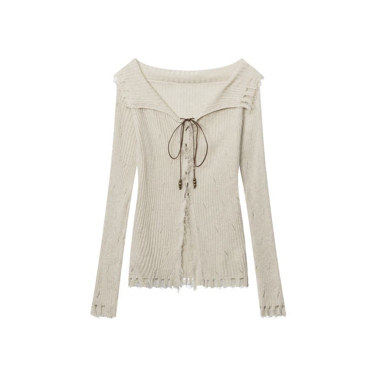 【HOOK】for girls ダメージ編み上げニットソー | HOOK | 詳細画像6 