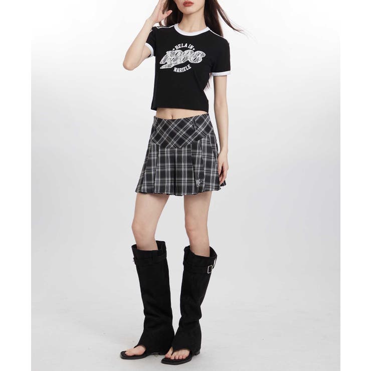 【HOOK】for girls チェック柄ボックスプリーツミニスカート | HOOK | 詳細画像14 