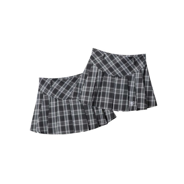 HOOK】for girls チェック柄ボックスプリーツミニスカート[品番